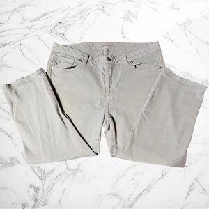 Michael Kors Khaki Grey Straight Leg Crop Pants size 12